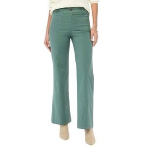 J.Crew Factory Lizzie High Rise Patch Pocket Wide Leg Pant Pale Spinach 35 NWT